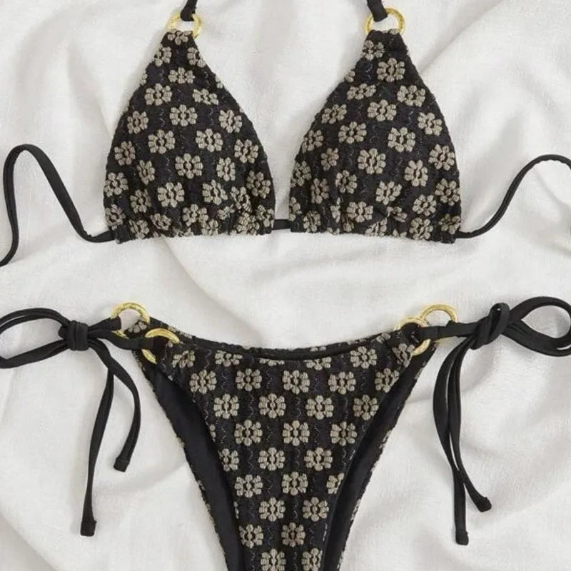Weißer Push-Up-Bikini im brasilianischen Stil für Damen – ideal für Strand und Pool