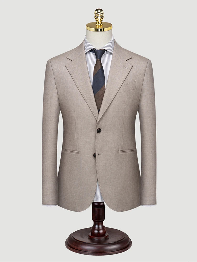 Eleganter Herrenanzug aus italienischer Wolle in Grau – Einreiher mit modischem Slim-Fit-Schnitt für Business und Hochzeit