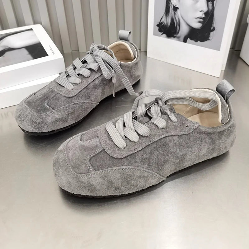 AIYUQI 2025 neue frauen flache schuhe Echt leder retro turnschuhe schuhe frauen Große größe modische Forrest Gump weibliche schuhe