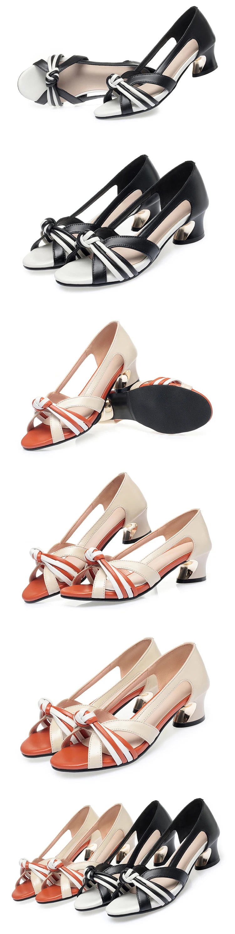 AIYUQI Echtes Leder Frau Schuhe Sandalen 2024 Neue Große Größe 41 42 43 Frauen Sommer Sandalen Mittlere Ferse Mode Frauen sandalen