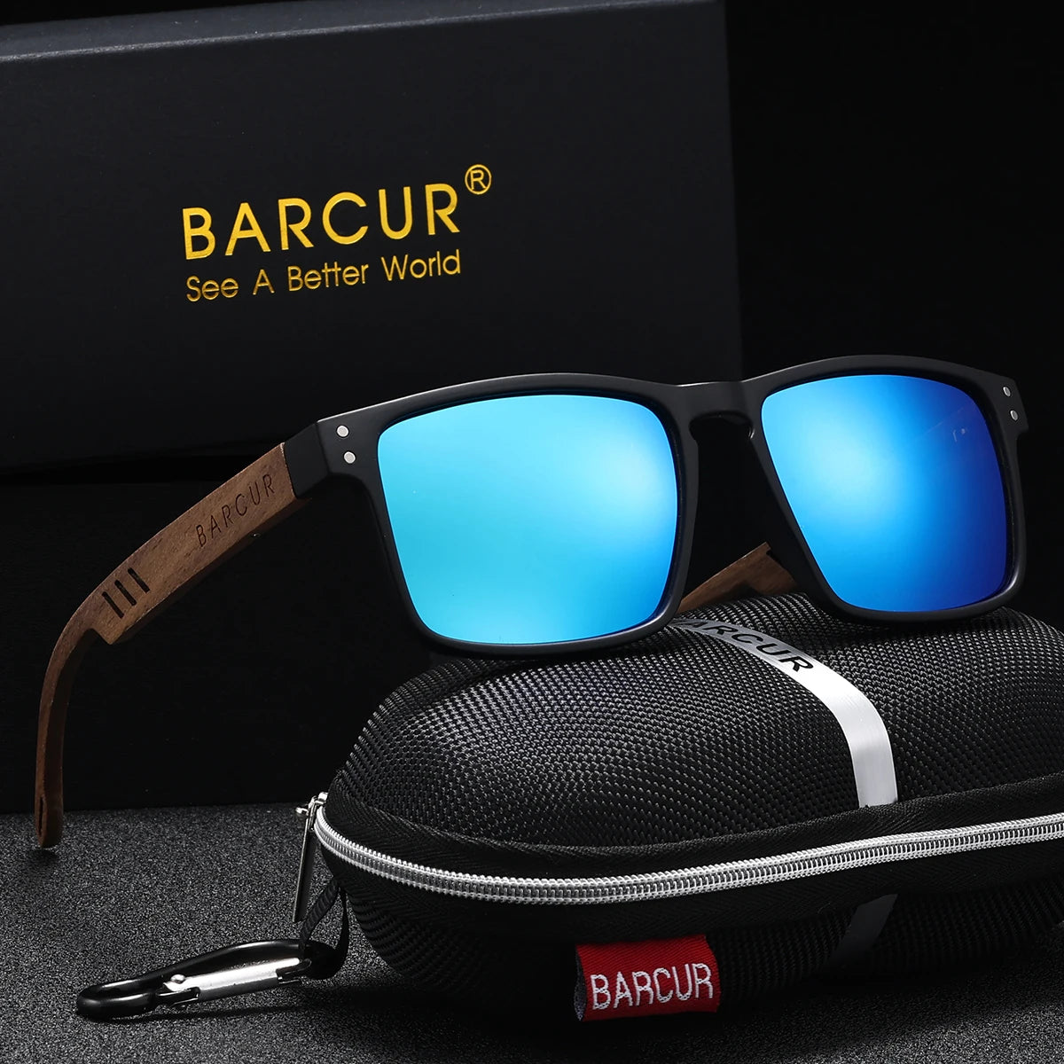 Sonnenbrille quadratisch Business UV400 polarisiert vielseitig Reise