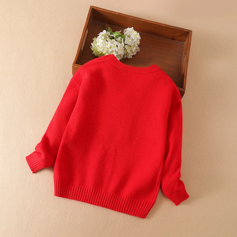 Baby Kinder Pullover Strick Pullover Kleidung Herbst Winter weiche Wolle Kleidung Weihnachten Sweatshirts Jungen Mädchen Schneemann Outfit