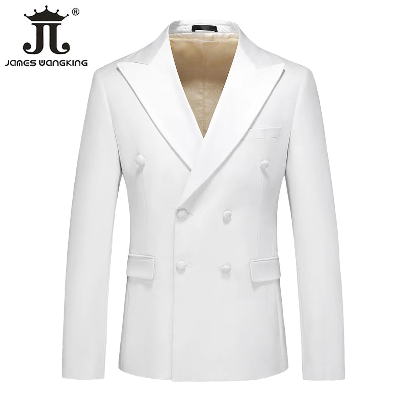 Luxuriöses Herren-Doppelreiher Anzugset: Eleganter 5XL Smoking für Hochzeit & Gala-Veranstaltungen