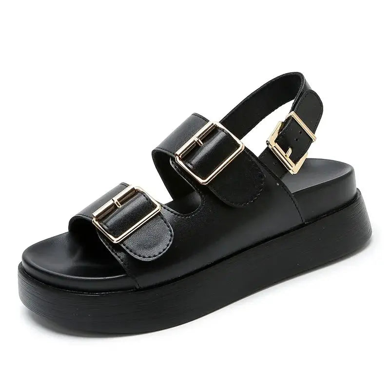 AIYUQI Frauen Sandalen Große Größe Sommer Neue Strand Sandalen Mädchen Dicke Sohle Mode Offene spitze Römischen frauen Schuhe