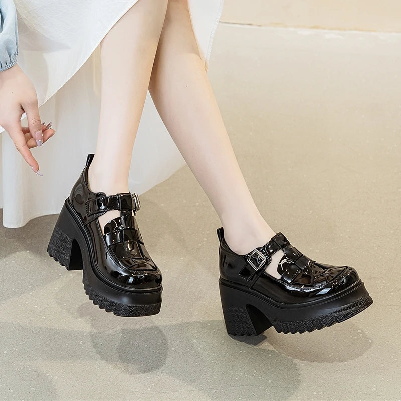 AIYUQI Echtes Leder Frauen Sandalen 2025, Neue Mode High-heel Sandalen Frauen Geschlossene Zehen Plattform Römischen Sandalen Frauen