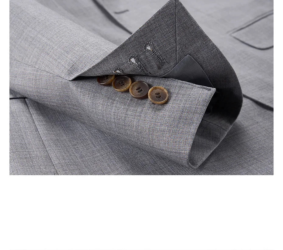 Herren-Sommerhose aus 100% Baumwolle – Dünne, knöchellange Anzughose in Slim-Fit für smarte Casual-Looks in Khaki, Grau oder Schwarz
