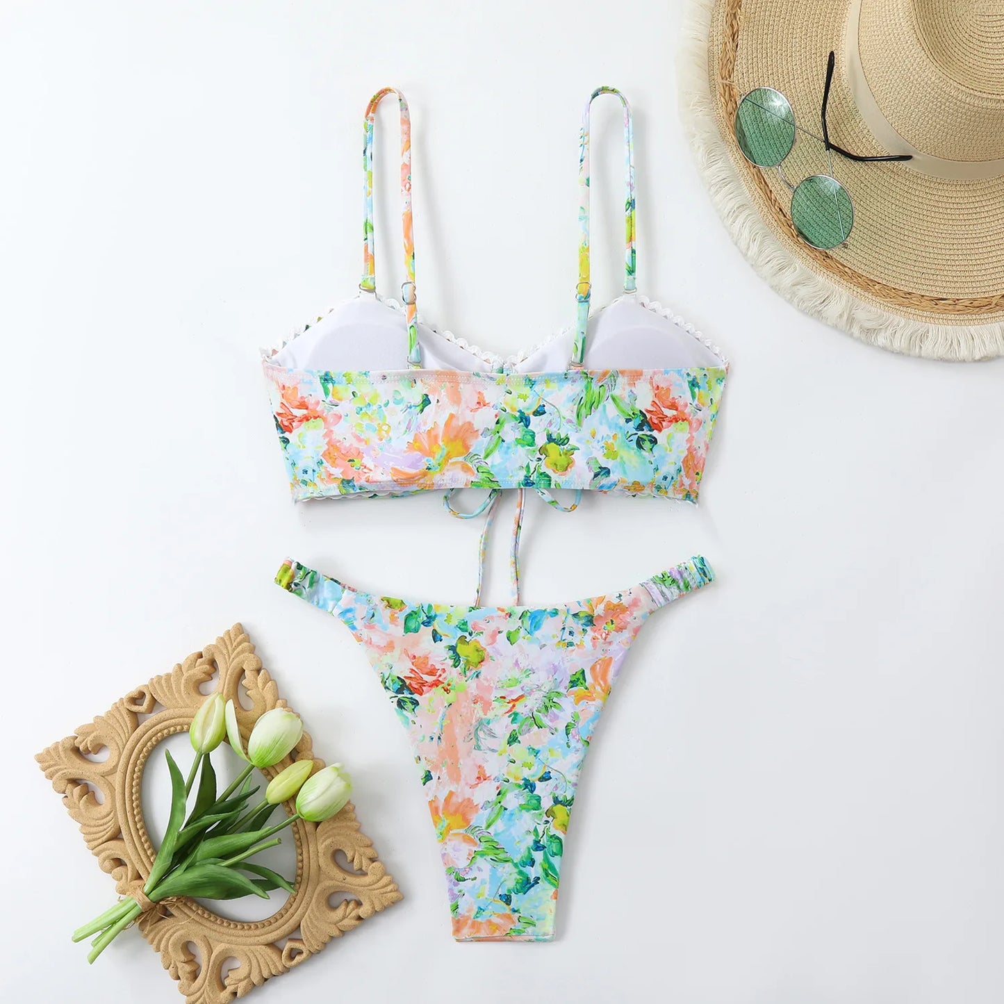 Sommerlicher Push-Up-Bikini im brasilianischen Stil – ideal für Strand und Pool