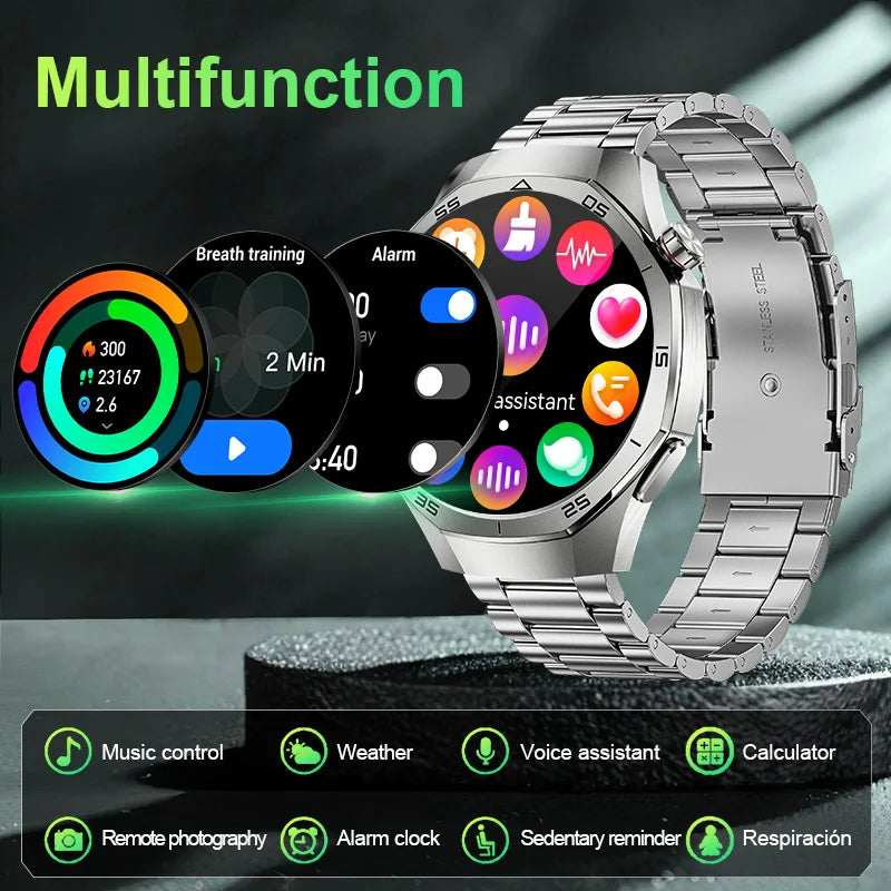 LIGE Smartwatch Outdoor Sport Männer 360*360 HD Display Gesundheit Überwachung Wasserdichte Herzfrequenz BT Anruf Smart Uhr Für Android IOS