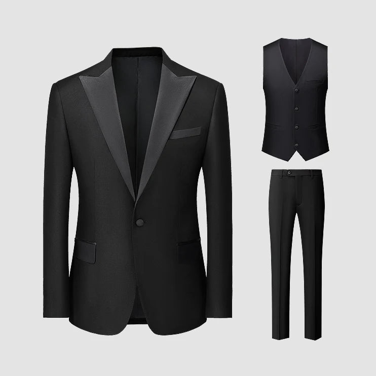 Lange Herren-Anzughose aus 50% Wolle, Slim Fit, tiefblau – ideal für Hochzeit, Büro und Alltag im Herbst und Frühling.