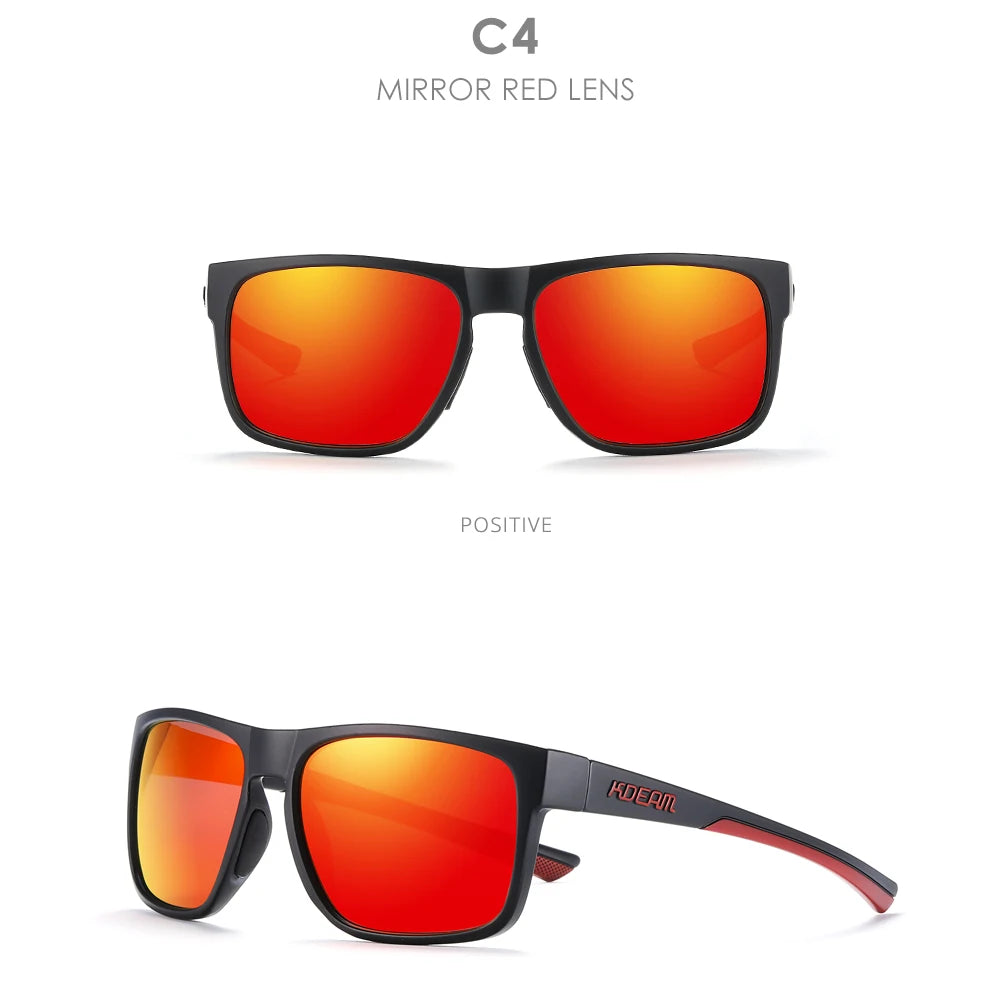 Sonnenbrille quadratisch photochrom polarisiert UV400 Wandern Camping Unisex