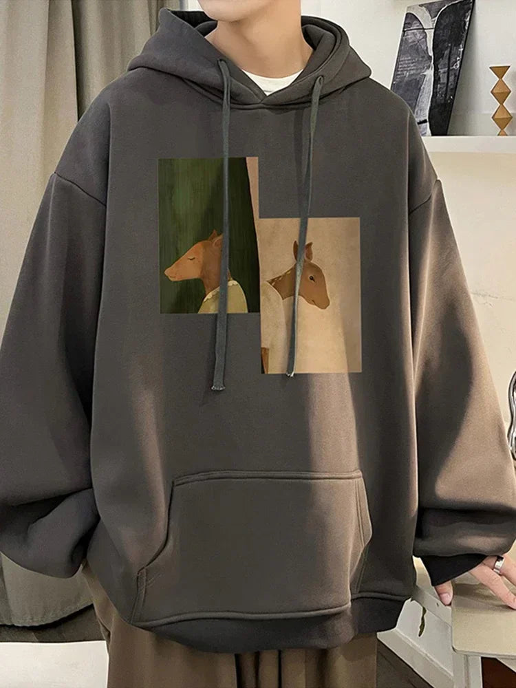 Herbst Hip Hop Mode übergroße Hoodies für Männer Anime Print Hoody Sweatshirts lässig Goth Hoodie Y2k Streetwear Kleidung