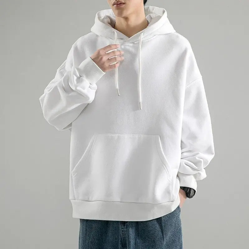 Herren-Strickpullover mit Rundhalsausschnitt und langen Ärmeln – warmer, dicker Fleecestoff im koreanischen Chic mit Fransen, ideal für den Herbst