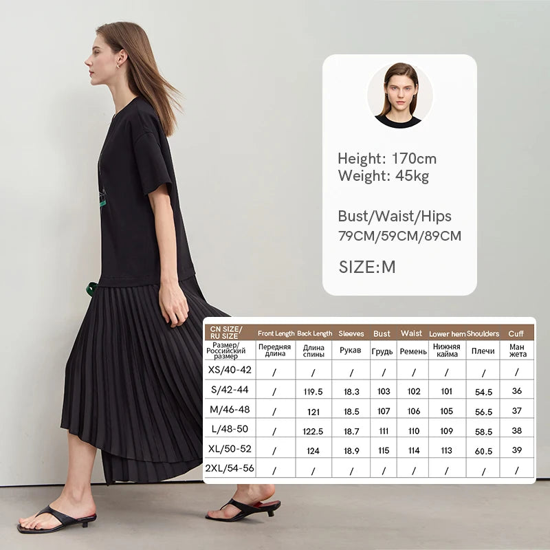 Elegantes Plissiertes Damenkleid Kurzarm Schick Für Berufstätige
