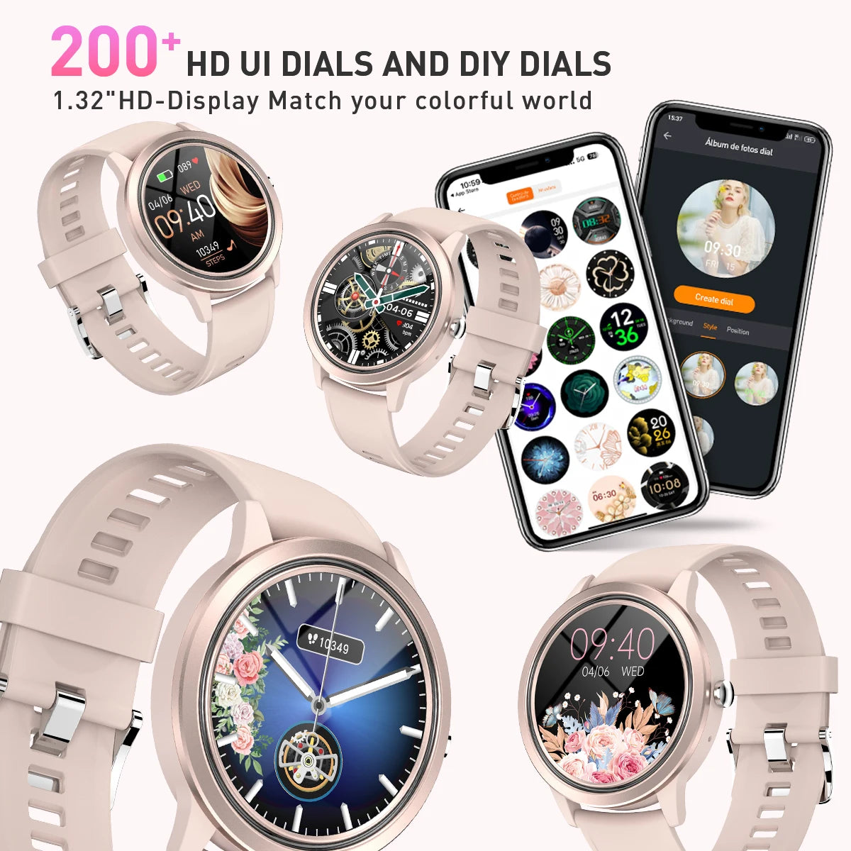 LIGE 2025 Neue Smart Uhr Für Frauen Bluetooth Anruf Fitness Tracking Herzfrequenz Gesundheit Monitor Dame Smartwatch Für Android iOS