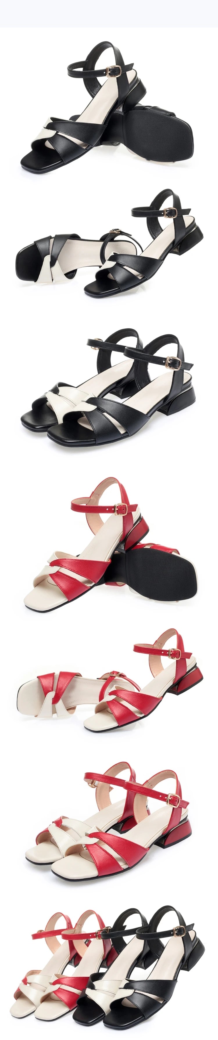 AIYUQI Sandalen Frauen Echtes Leder 2025, Neue Mode frauen Sommer Sandalen Gemischte Farbe Große Größe 41 42 43 frauen Sandalen