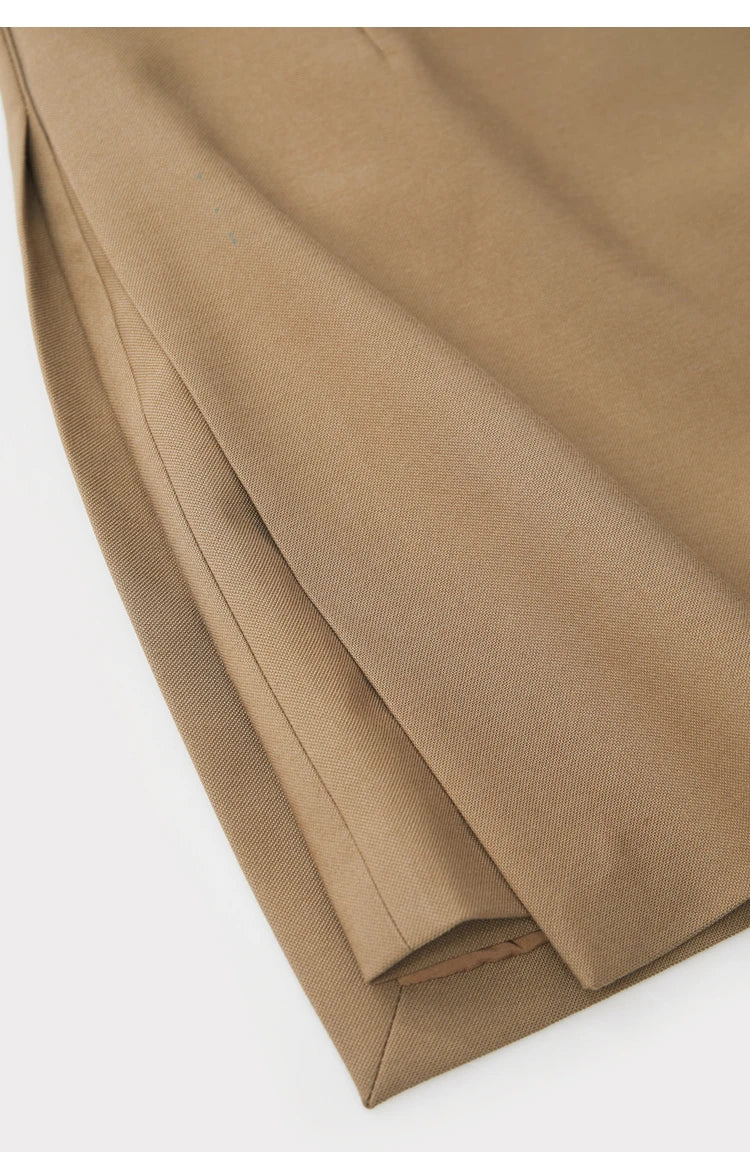 Damen Shorts-Röcke im minimalistischen Stil mit hoher Taille und geradem Schnitt