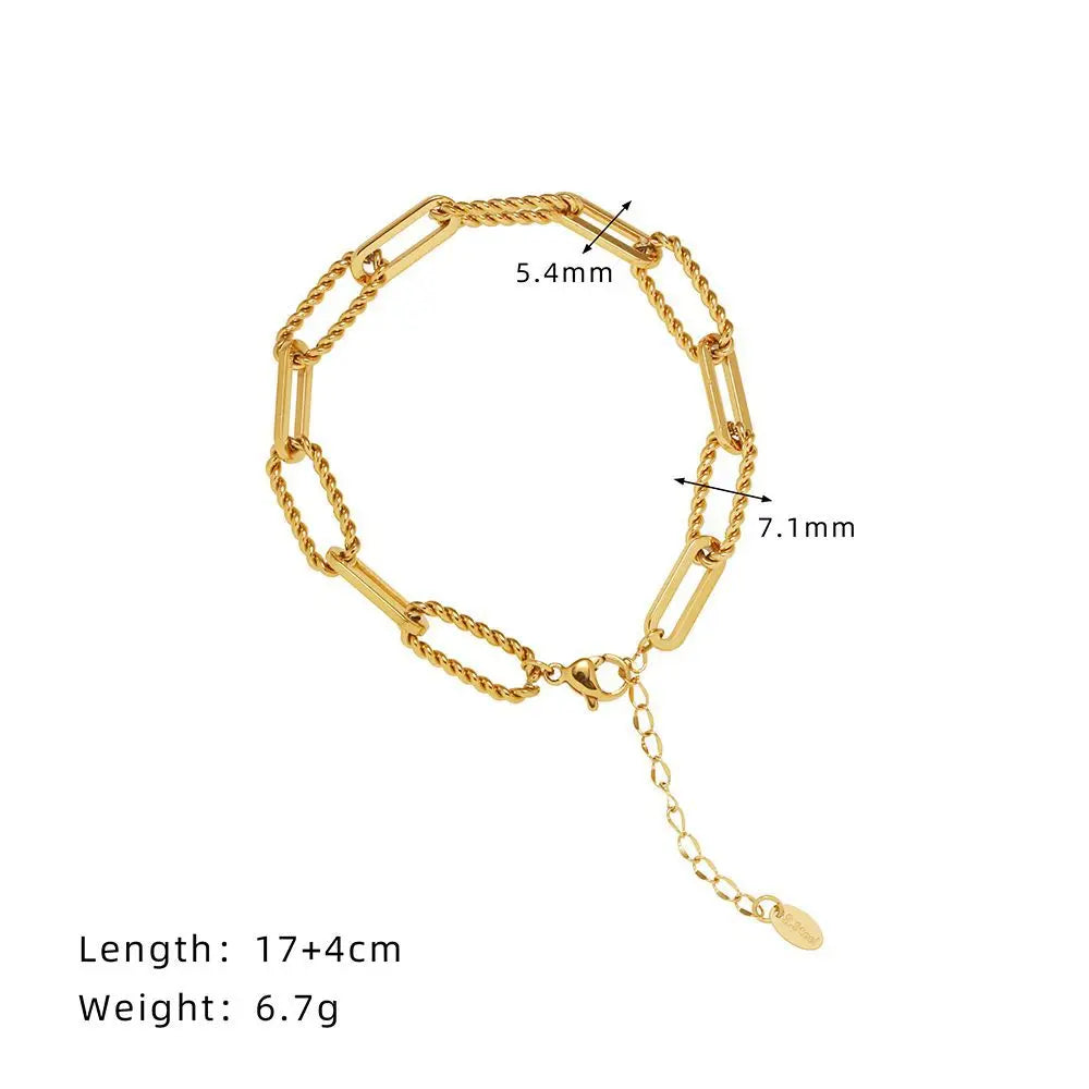 Damen-Armband Büroklammer aus Titanstahl