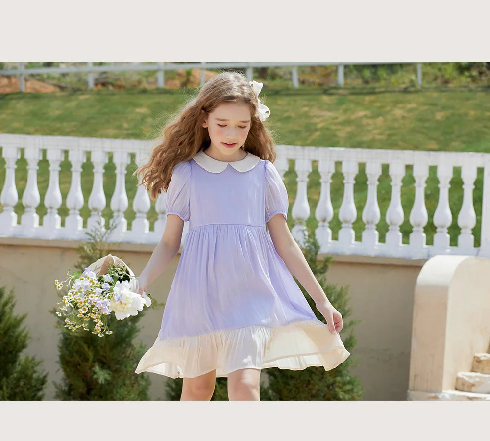 Langärmliges Winterkleid für Mädchen mit rotem Plüsch und weißem Tüll – Prinzessinnen-Geburtstagskleid für Kinder von 3 bis 14 Jahren