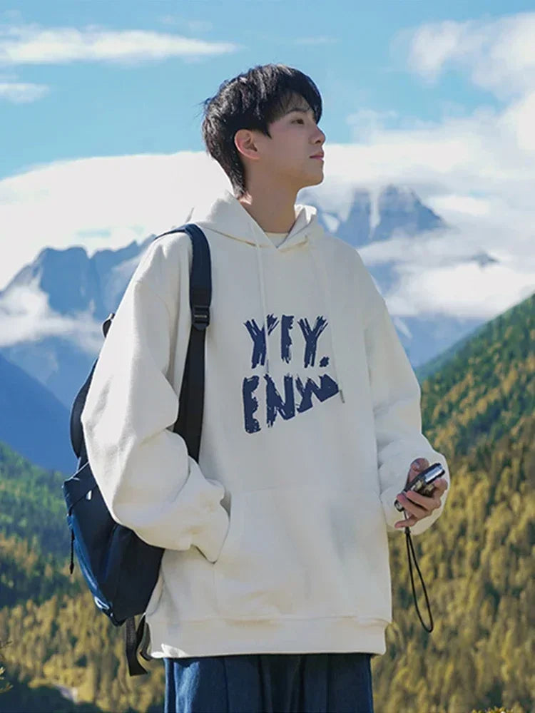 Herren Hoodie im Y2K-Style mit übergroßer Passform und Kapuze