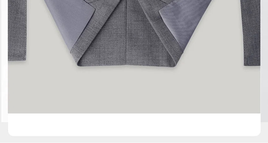 Eleganter Herrenanzug aus 30% Wolle: Grauer Slim-Fit Doppelreiher für Hochzeit & Business
