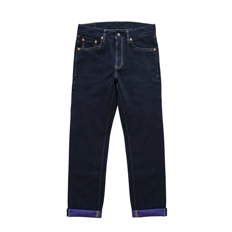 Herren Jeans im Vintage-Stil mit doppelseitiger Färbung und Kanten