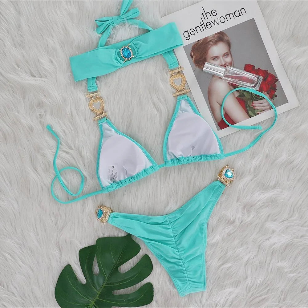 Sexy Bikini-Set mit Push-up und Rock – Perfekt für Strand und Pool
