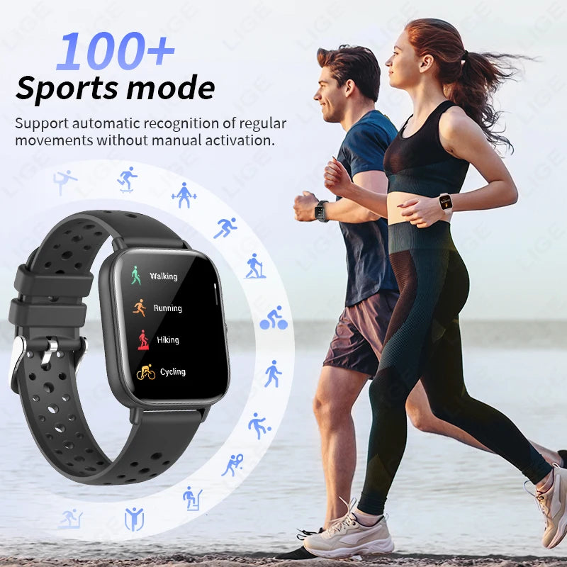 LIGE Neue Smartwatch 2025, kabellose Anrufe, Smartwatch, Bluetooth, für Männer und Frauen, Smartwatches, Sport-Fitness-Armband, individuelles Zifferblatt