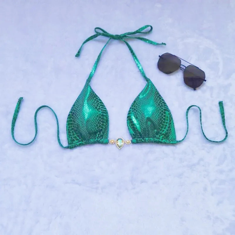 Dreiteiliger Damen-Bikini im brasilianischen Stil – ideal für Strand und Pool