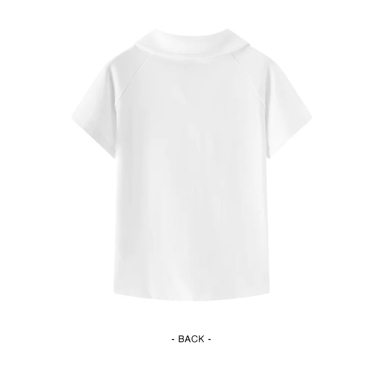 Semir Poloshirt für Damen, abgeschnittene Raglanärmel, schmale Passform, 2025, Sommer, neues einfarbiges Designer-Pendler-Top