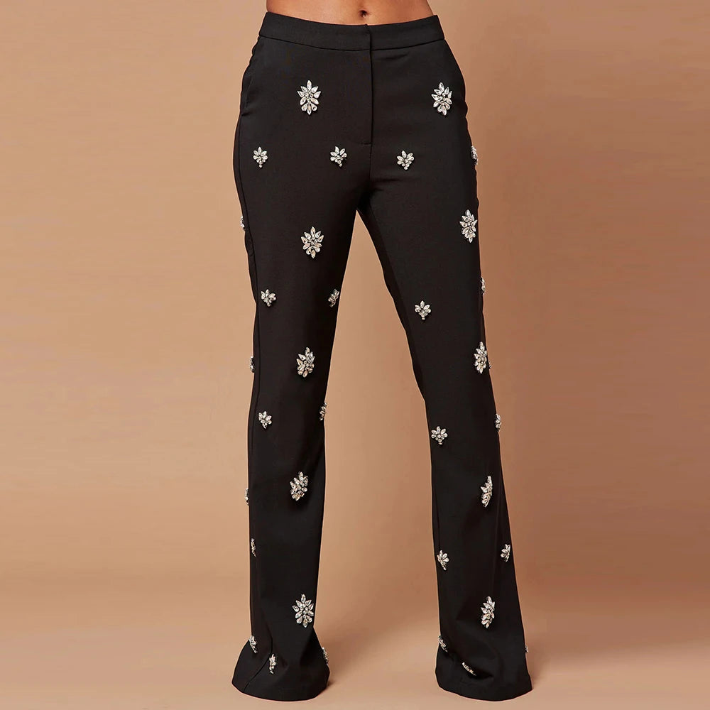 Ärmelloses Midikleid mit Polka-Dots und Patchwork-Spitze im Colorblock-Design für Damen mit Halterneck