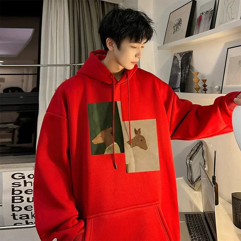 Herbst Hip Hop Mode übergroße Hoodies für Männer Anime Print Hoody Sweatshirts lässig Goth Hoodie Y2k Streetwear Kleidung