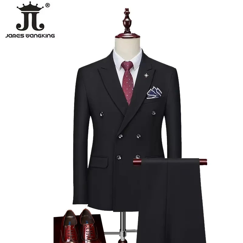 Eleganter Herrenanzug – Blazer & Hose in Unifarben für festliche Anlässe