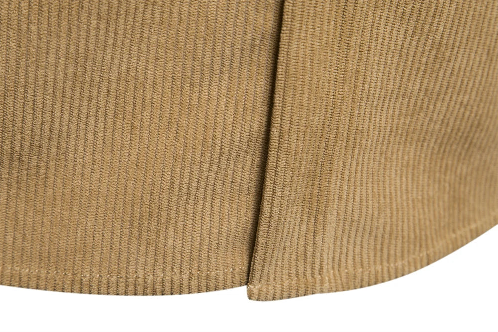 Herren Hemd aus feinem Cord mit Brusttasche für Business und Casual