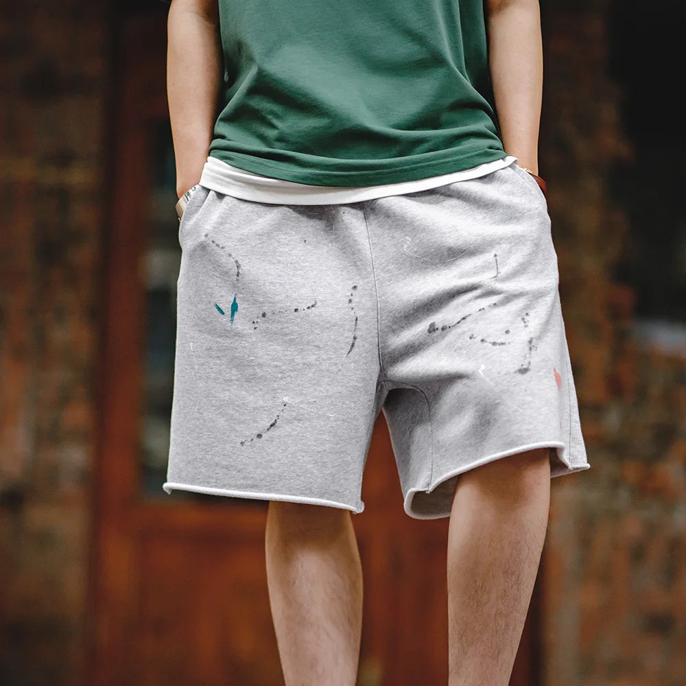 Herren Jogging Shorts in Grau mit elastischer Taille und lässiger Passform