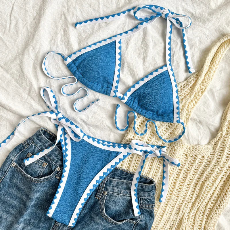 Sommerlicher Push-up-Bikini im brasilianischen Stil für Damen – ideal für Strand und Pool