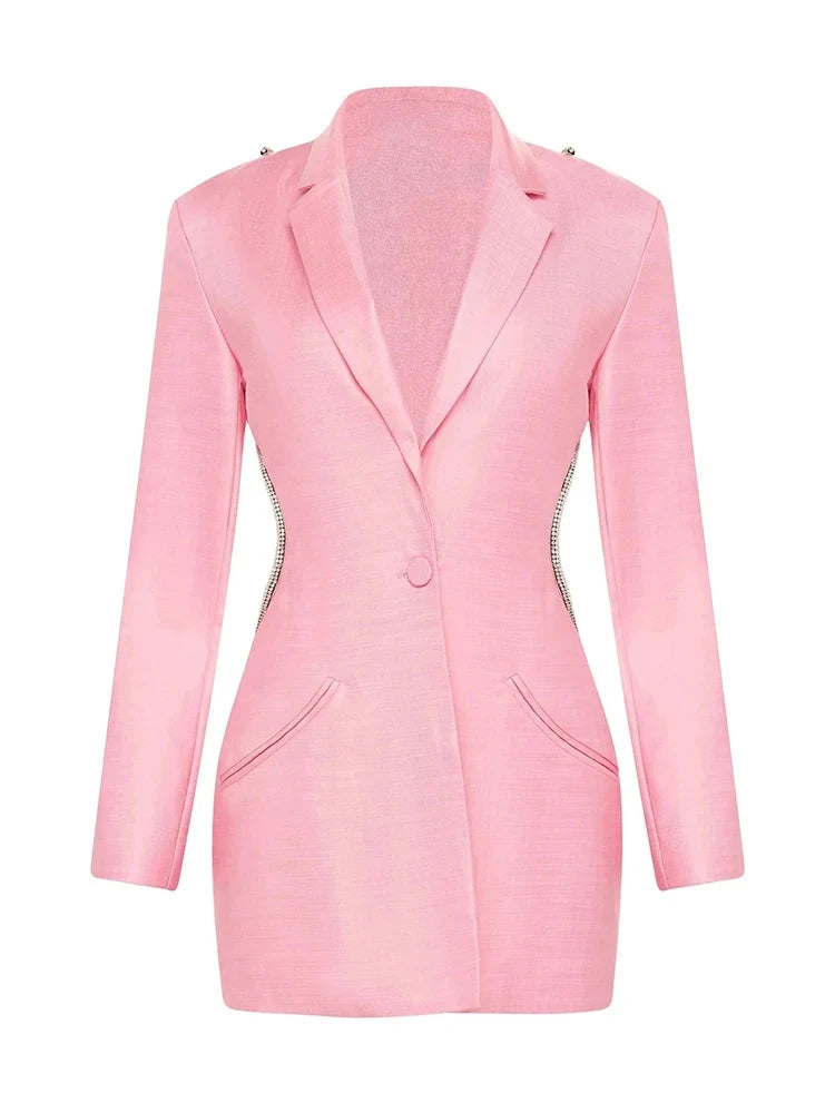 Elegantes Midi-Kleid mit Pailletten und Patchwork, schulterfrei und langärmelig – figurbetontes Design für Damen.