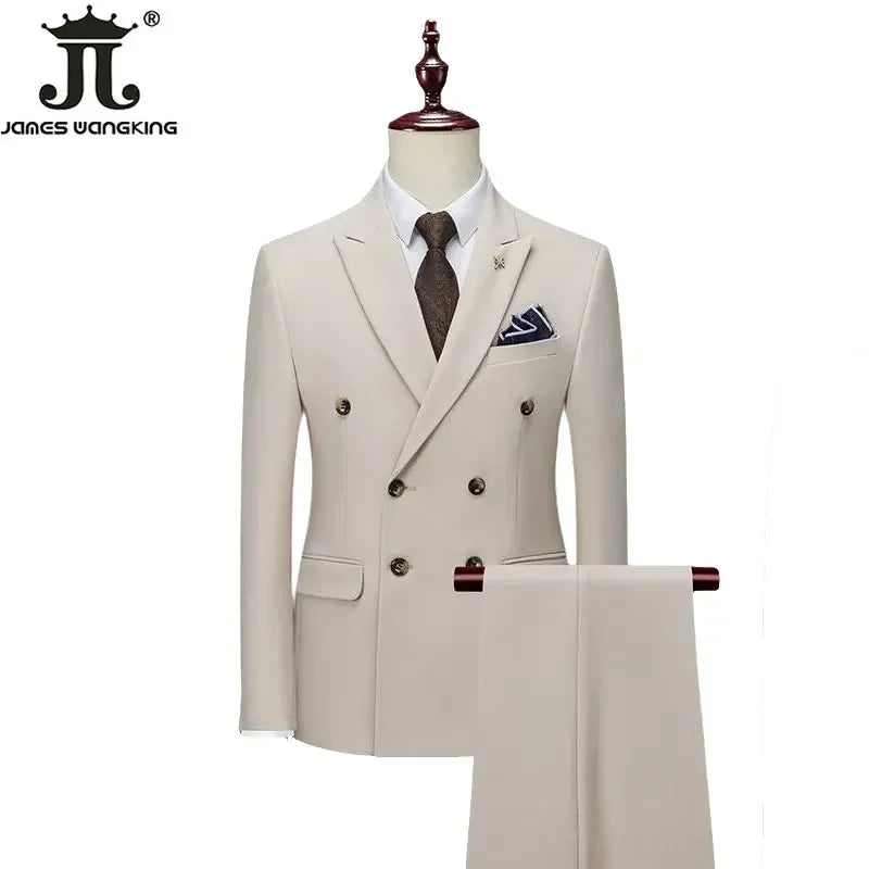 Eleganter Herrenanzug – Blazer & Hose in Unifarben für festliche Anlässe