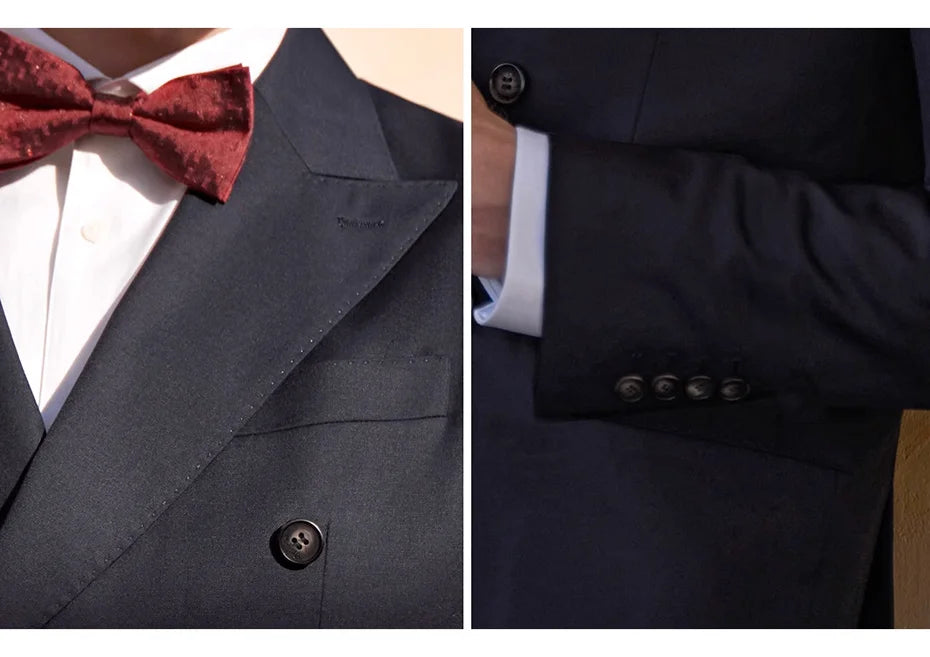 Schmal geschnittener Herrenanzug-Blazer mit grauen Streifen und 2-Knopf-Einreiher – ideal für Partys und Hochzeiten, Größe 48