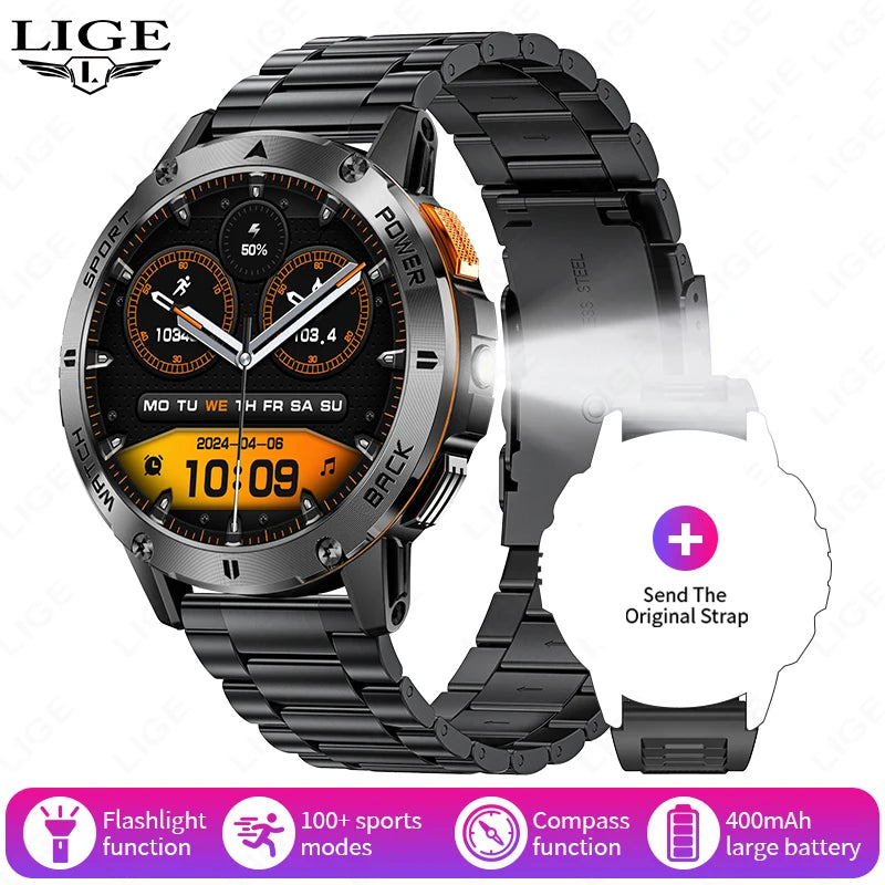 LIGE Outdoor-Sport-Smartwatch mit 1,53 Zoll Display und robustem Design