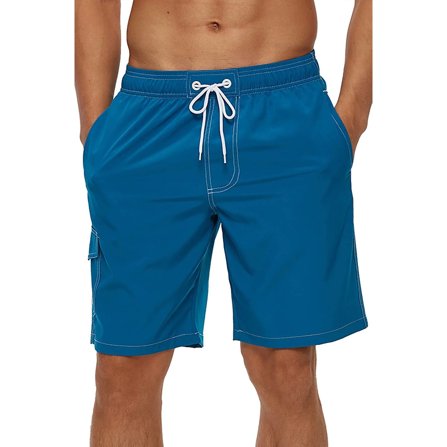 Herren-Badeshorts mit Reißverschlusstaschen und Mesh-Futter – schnelltrocknend für Strand und Sport