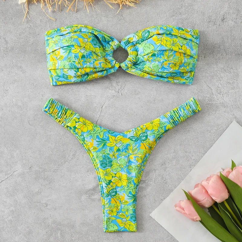 Sommerlicher Push-Up-Bikini im brasilianischen Stil – ideal für Strand und Pool