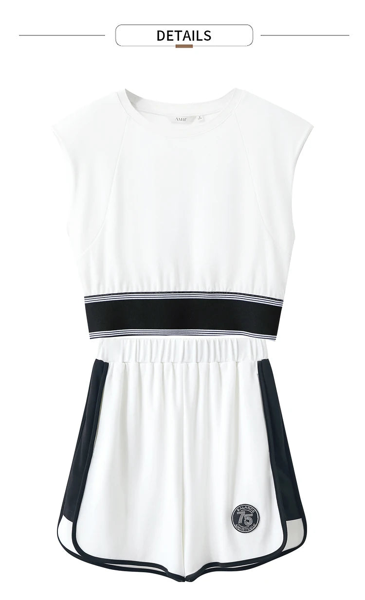 Damen Shorts im Minimalismus-Stil mit neuer Stretch-weite und ärmellos