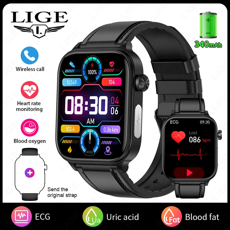 Damen und Herren Mikro-Smartwatch mit EKG und Gesundheitsfunktionen