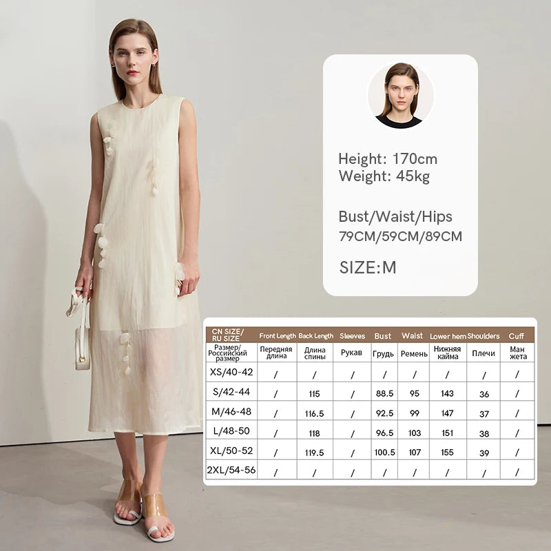 Elegant Damenkleid Aus Maulbeerseide Mit 3D Blume Für Büro
