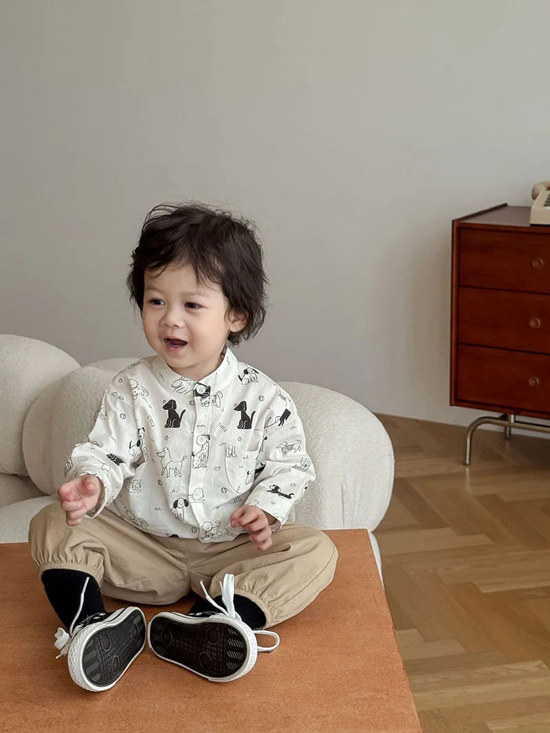 Mädchen Bluse mit süßem Cartoon Druck von 9M bis 5T