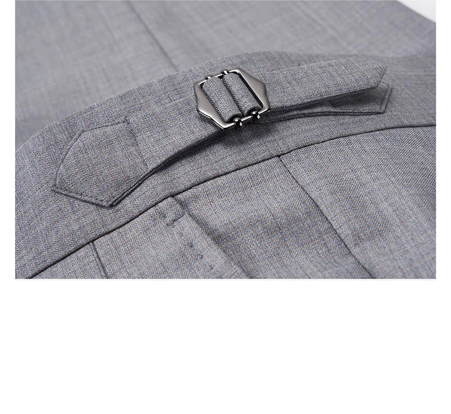 Herren-Sommerhose aus 100% Baumwolle – Dünne, knöchellange Anzughose in Slim-Fit für smarte Casual-Looks in Khaki, Grau oder Schwarz