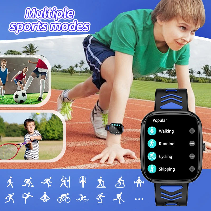 LIGE Neue Kind Smart Uhr Kinder Anruf Gesundheit Monitor Wasserdichte Smartwatch Wecker Student Uhren Kinder Jungen Mädchen Geschenk