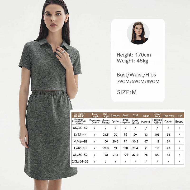 Business Elegant Kleid Für Damen Mit Elastischer Taille Und Kragen