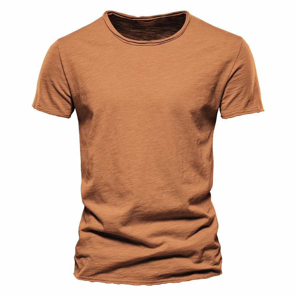 100% Baumwolle Männer T-shirt Casual Weiche Fitness Sommer Dünne T-shirts männer Hause Kleidung Oansatz Kurzarm Soild T Shirt für Männer