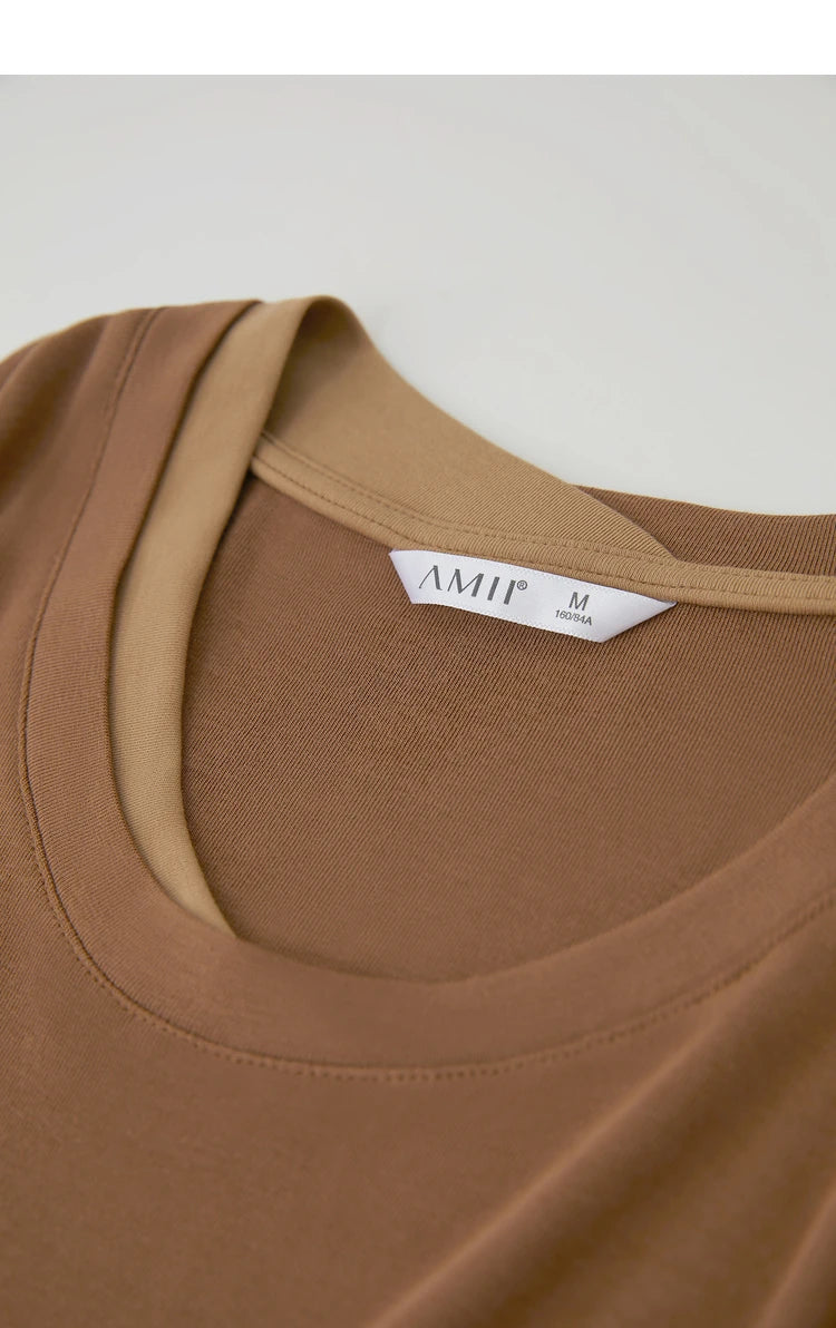 Damen T-Shirts im Minimalismus-Stil mit Patchwork für den Herbst 2024